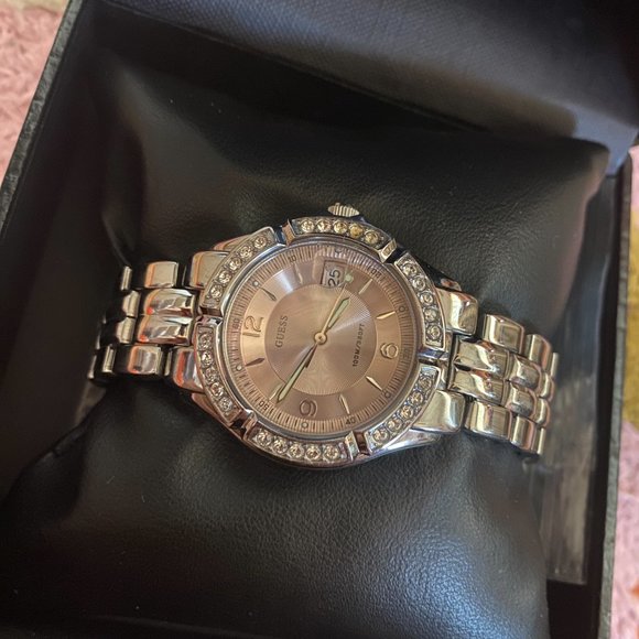Guess Silver Crystal Watch - Picture 2 of 5